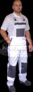 Kalhoty laclové EMIL LUX,  bílo/šedé