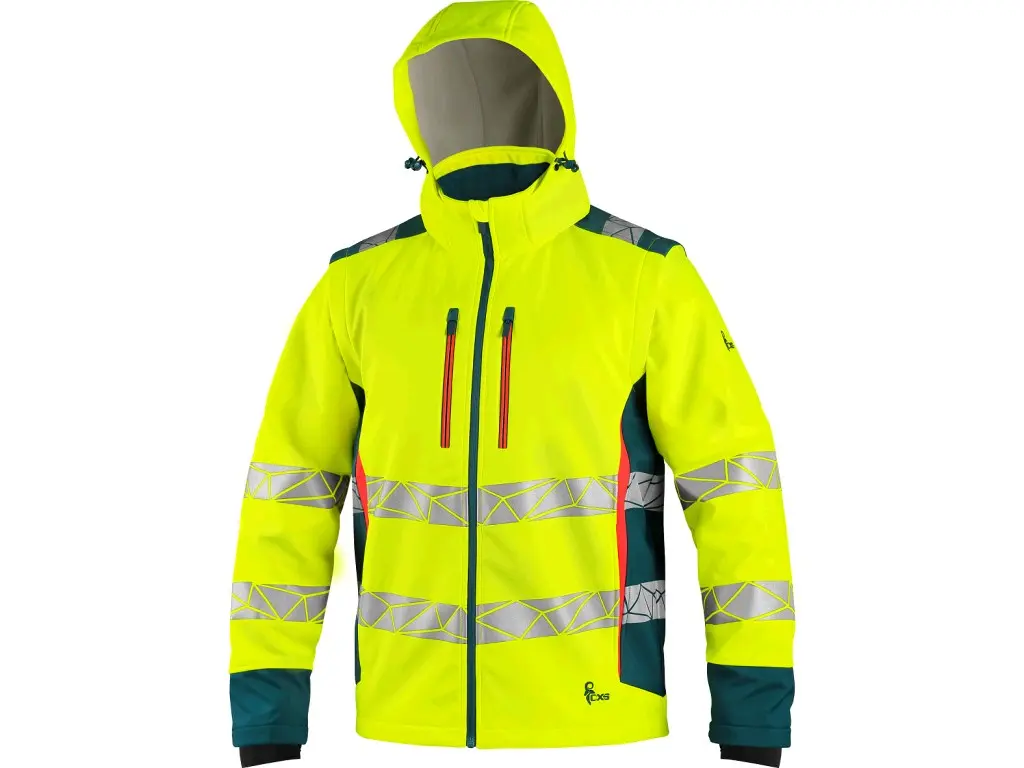 Bunda BEDFORD SOFT softshell žluto-petrolová