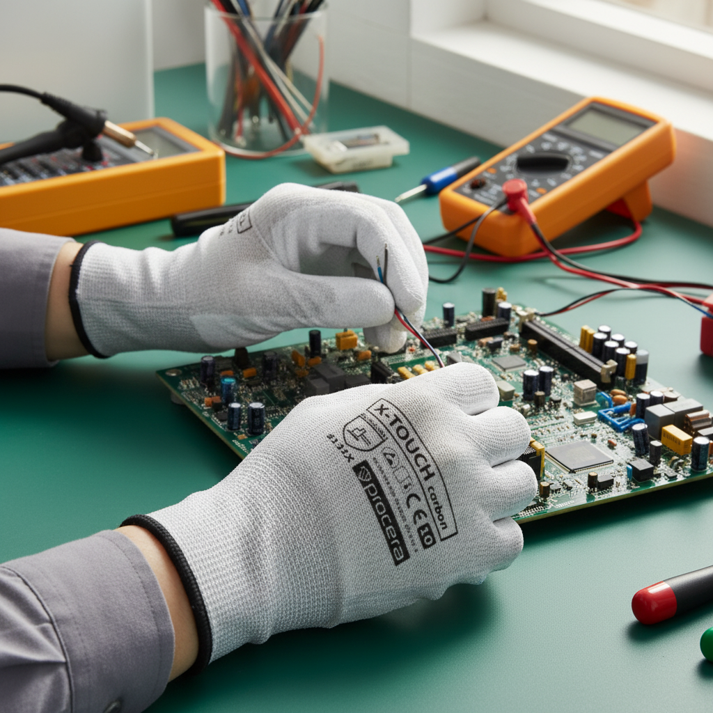 Rukavice X-TOUCH CARBON ESD