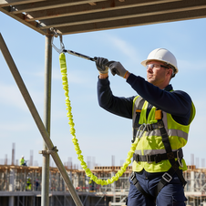 Elastické lano s tlumičem pádu