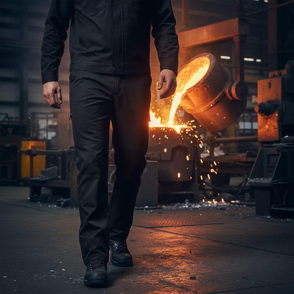 Kalhoty FR roztavený kov