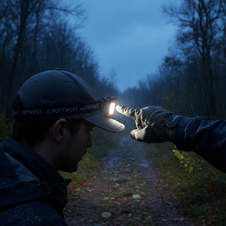 Světlo USB dobíjecí multifunkční LED na čepici