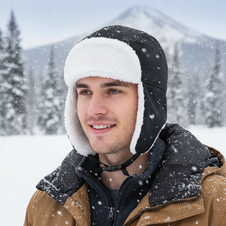 Čepice  traperská s podšívkou sherpa