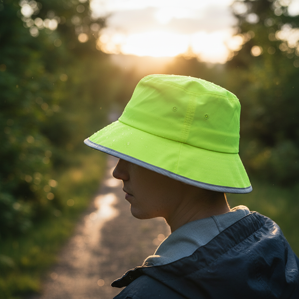 Klobouk voděodolný s vysokou viditelností