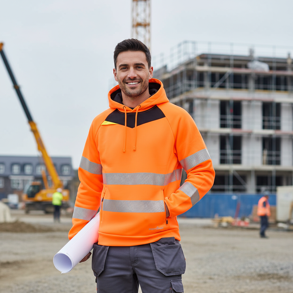 Mikina DX4 PORI Hi-Vis s kapucí