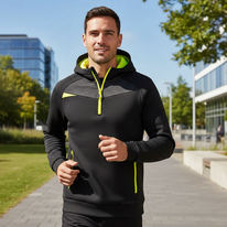 Mikina DX4 EVENES s kapucí krátký zip