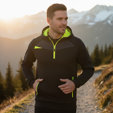 Mikina DX4 EVENES  s kapucí krátký zip