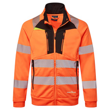 Mikina DX477 PORI Hi-Vis s výstřihem na zip