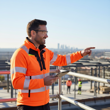 Mikina DX477 PORI Hi-Vis s výstřihem