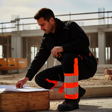 Kalhoty PW3 MODAFLAME Hi-Vis FR  s kaps