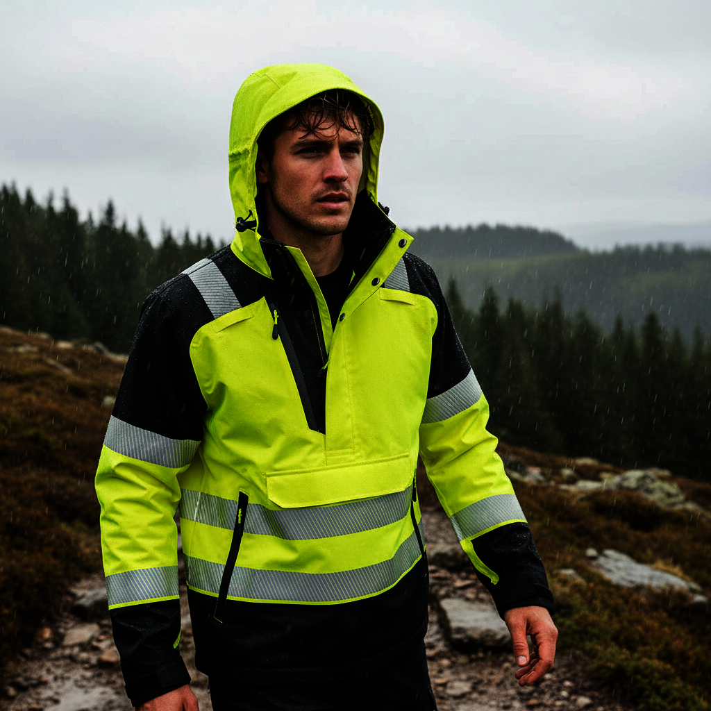 Bunda PW3 SOFTSHELL Hi-Vis přes hlavu