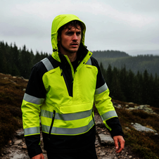 Bunda PW3 SOFTSHELL Hi-Vis přes hlavu