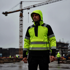 Bunda PW3 SOFTSHELL Hi-Vis přes  hlavu