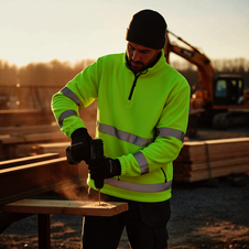 Bunda FLEECE 1 2 ZIP Hi-Vis