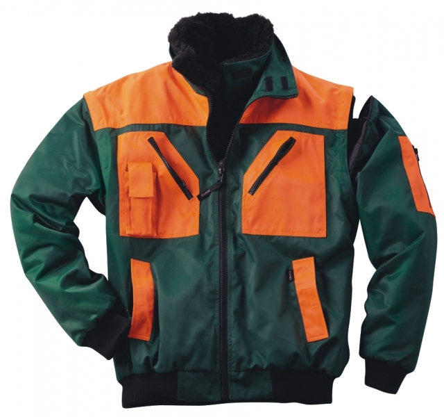 Pracovní bunda NEVADA PILOT 4v1,zeleno/oranžová