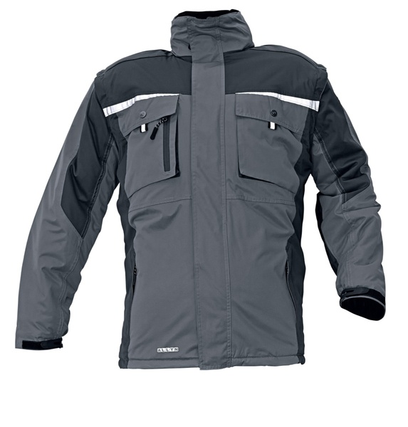 Pracovní bunda ALLYN WINTER 2 v 1, šedo-černá