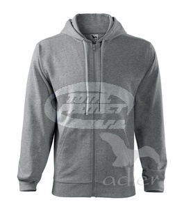 Mikina TRENDY ZIPPER pánská, tmavě šedý melír