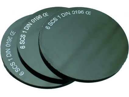 Sklo do svářečských brýlí OKULA, tmavost 5, průměr 50 mm
