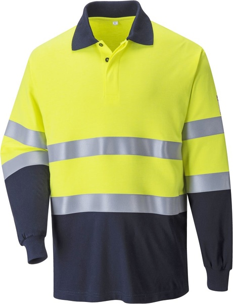 Polokošile FANORE Hi-Vis,  žluto/modrá