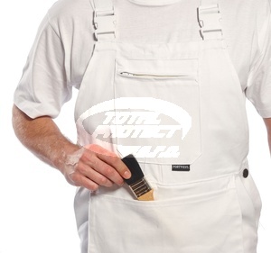 Kalhoty WYLAM lacl pro malíře, bílá