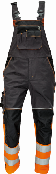 Kalhoty laclové KNOXFIELD, reflex antracit/oranžové